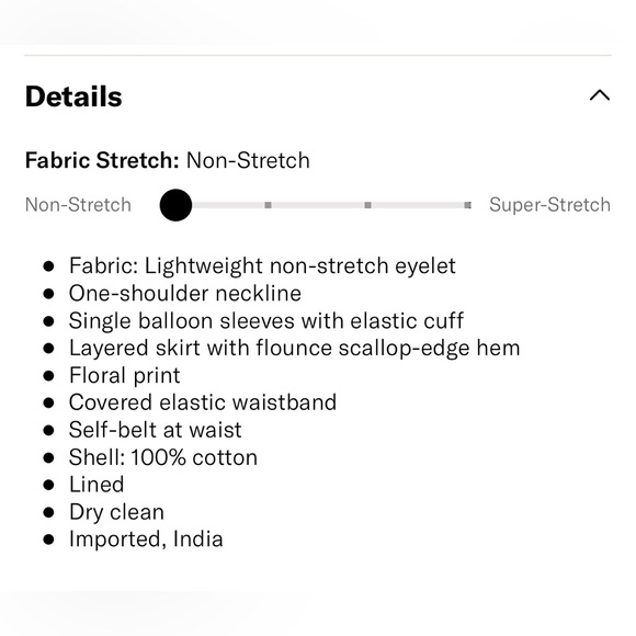 NWT Hemant & Nandita Lyna One Shoulder Cotton Eyelet Floral Ruffle Mini Dress S - Picture 13 of 13